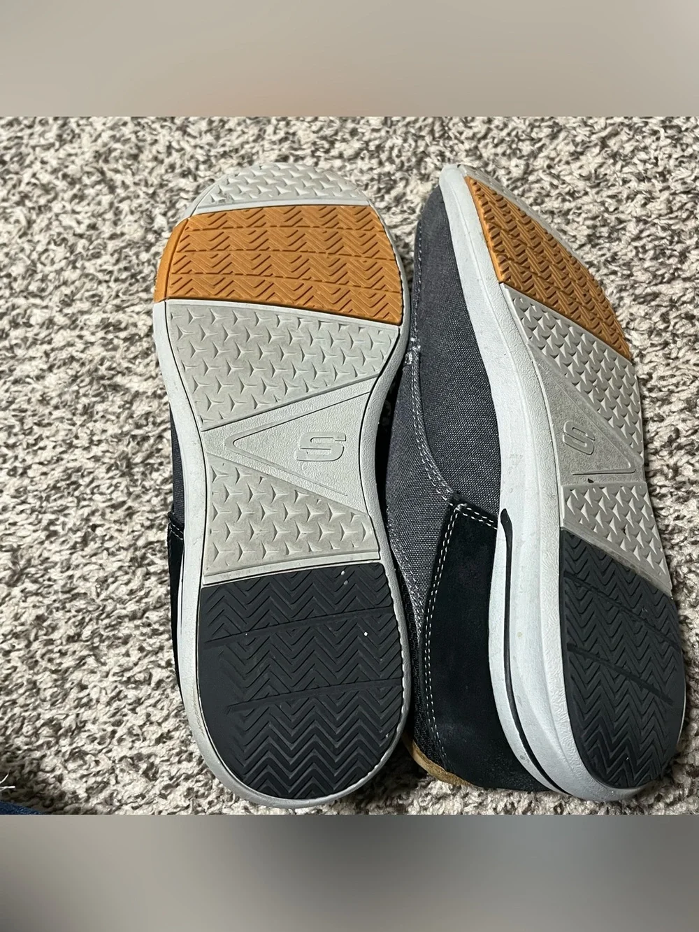 Skechers Men’s Relaxed Fit: Elent Mosen Boat Shoes Charcoal Lace-Up Slip-On